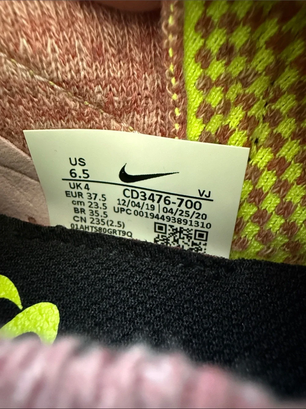 Nike Flyknit Sneakers in Pink, Gray & Neon Yellow